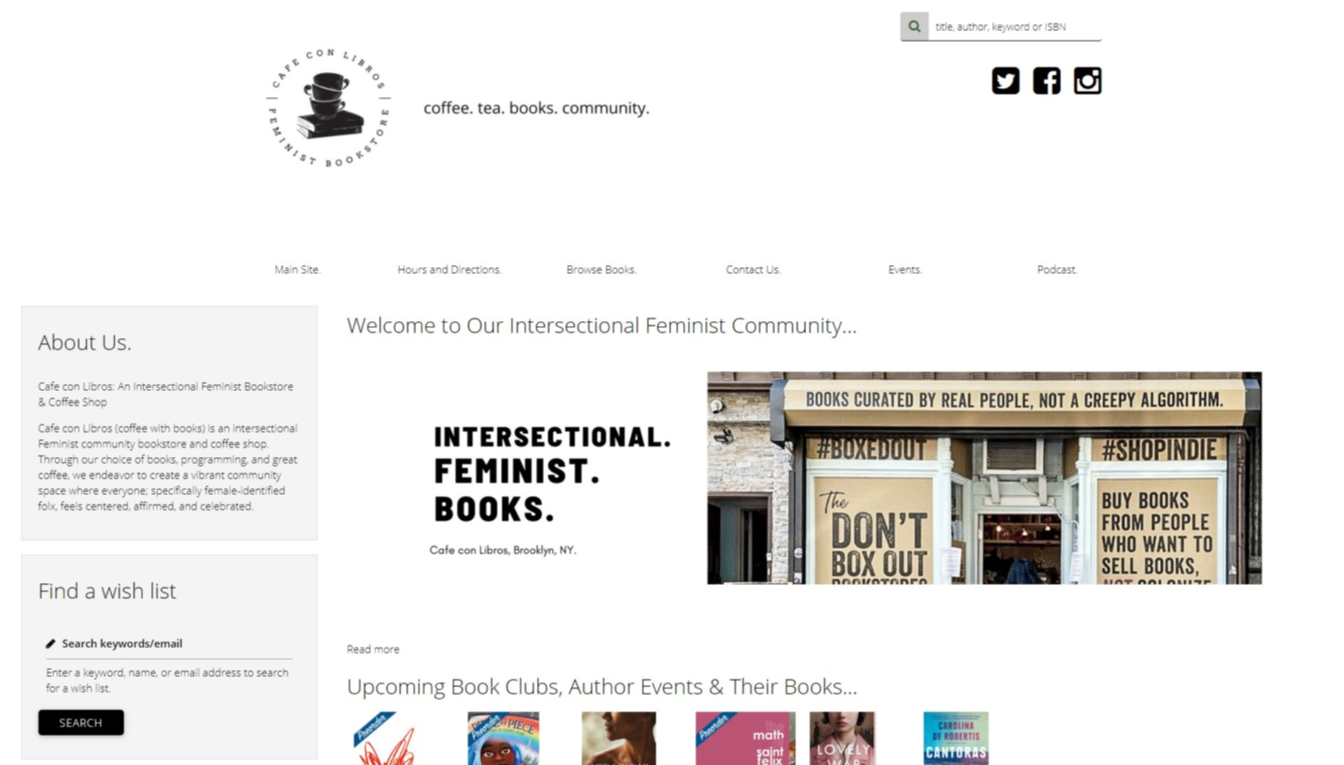 Cafe Con Libros IndieLite Home Page